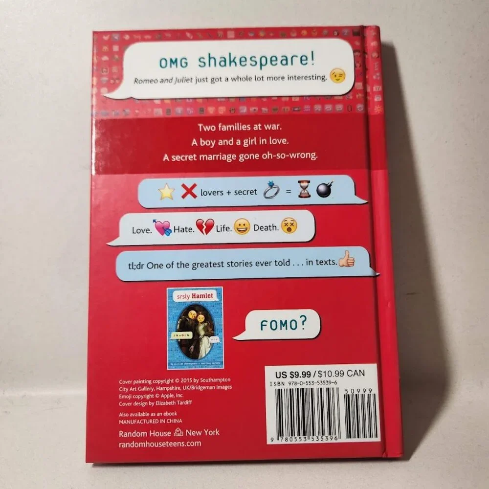 NEW YOLO Juliet Romeo and Juliet OMG William Shakespeare Book Brett Wright emoji